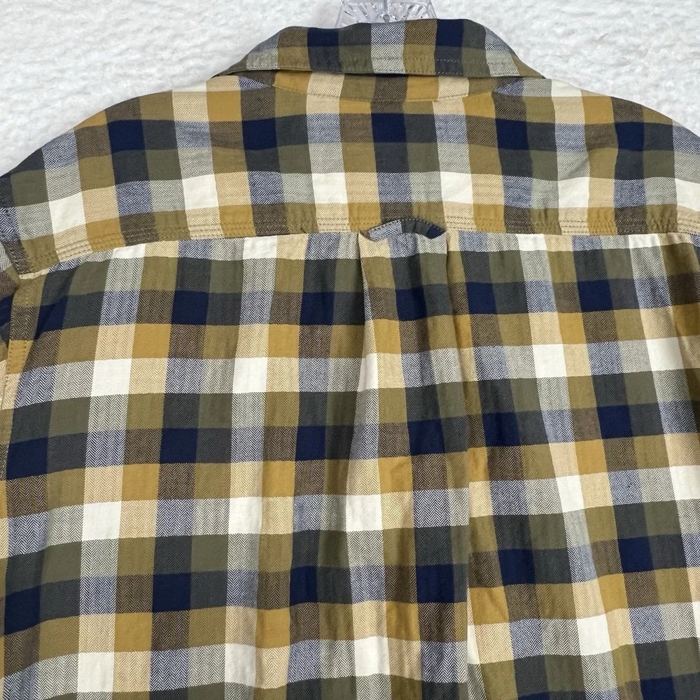 THE NORTH FACE Button Up Shirt Blue Green Plaid Lockhart‎ Flannel Men's Large